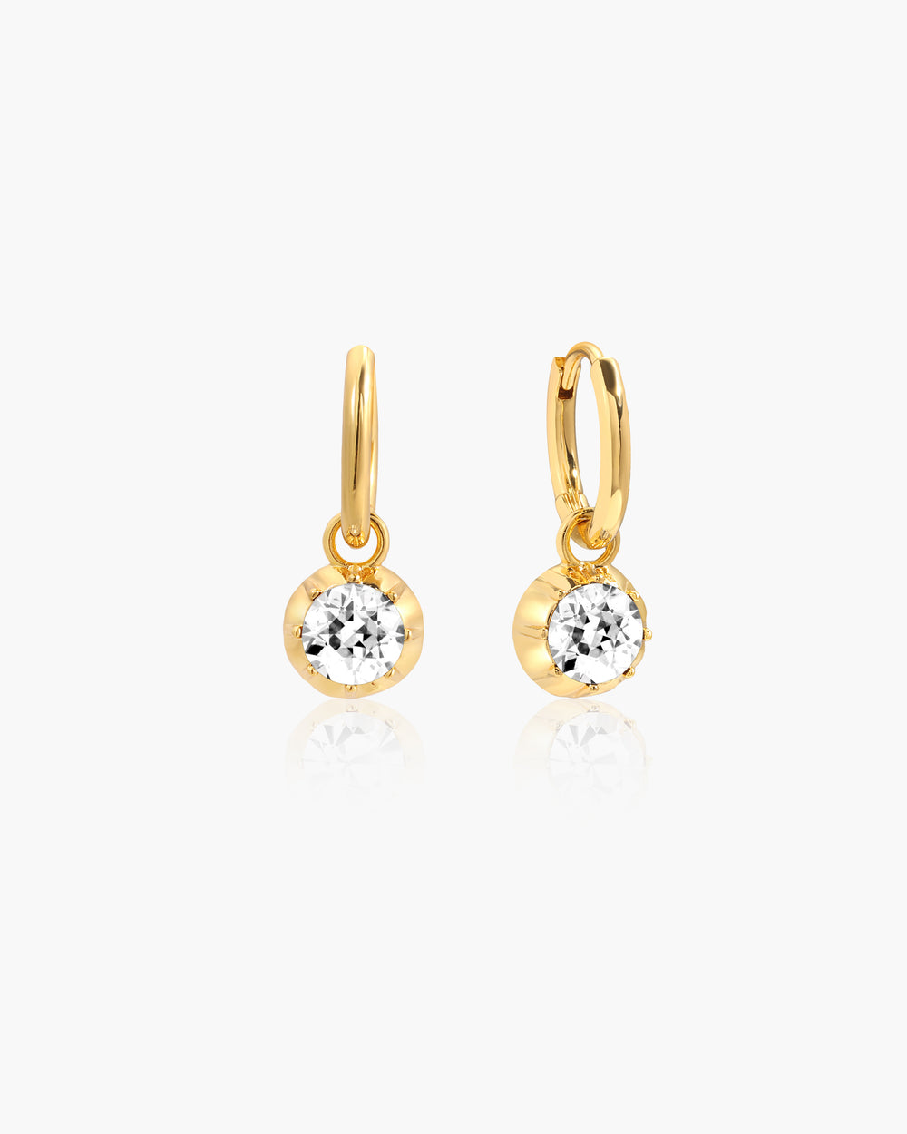 Orecchini a Cerchio Staccabili in Stile Georgiano in Oro