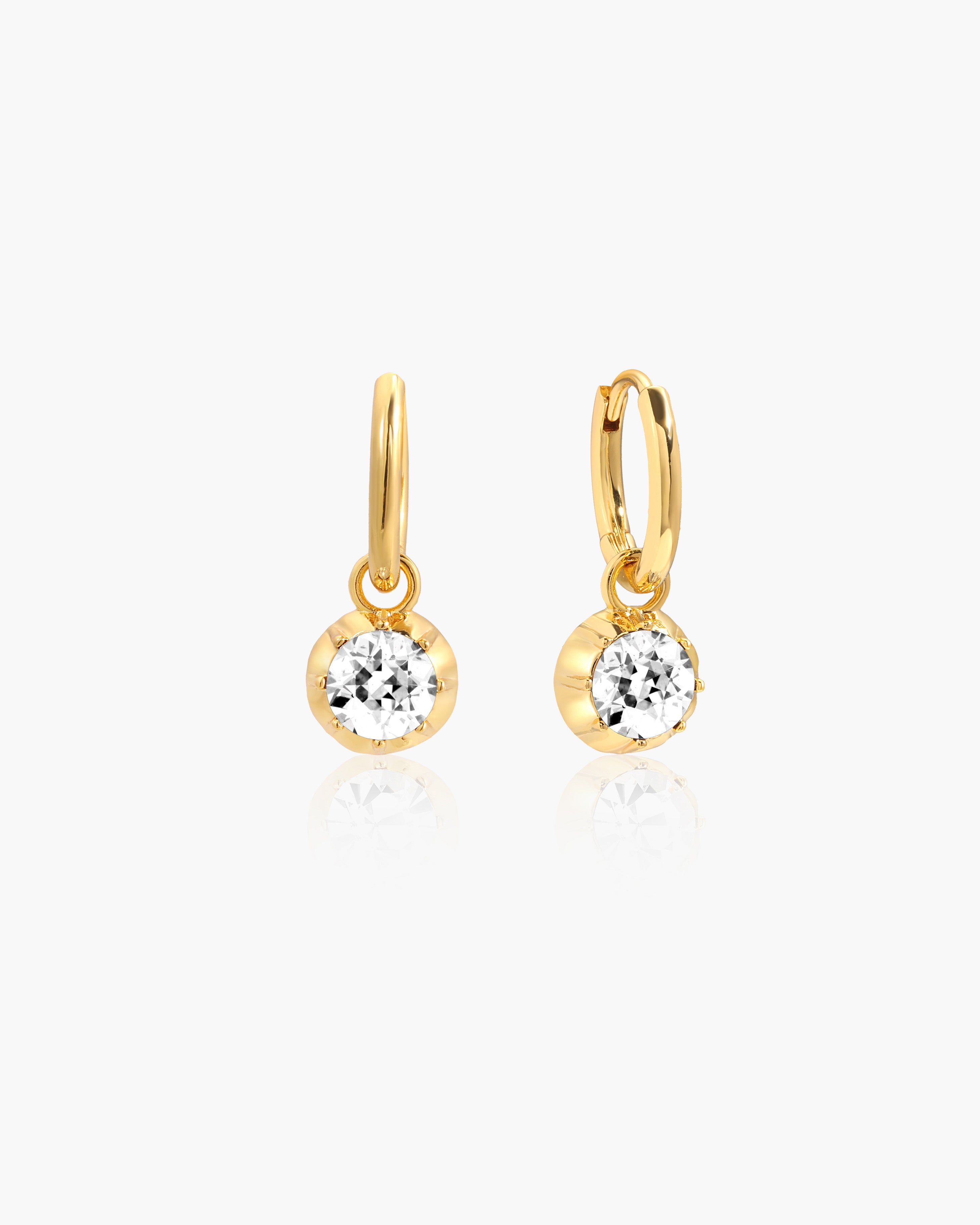 Pendientes de aro bicolor desmontables georgianos