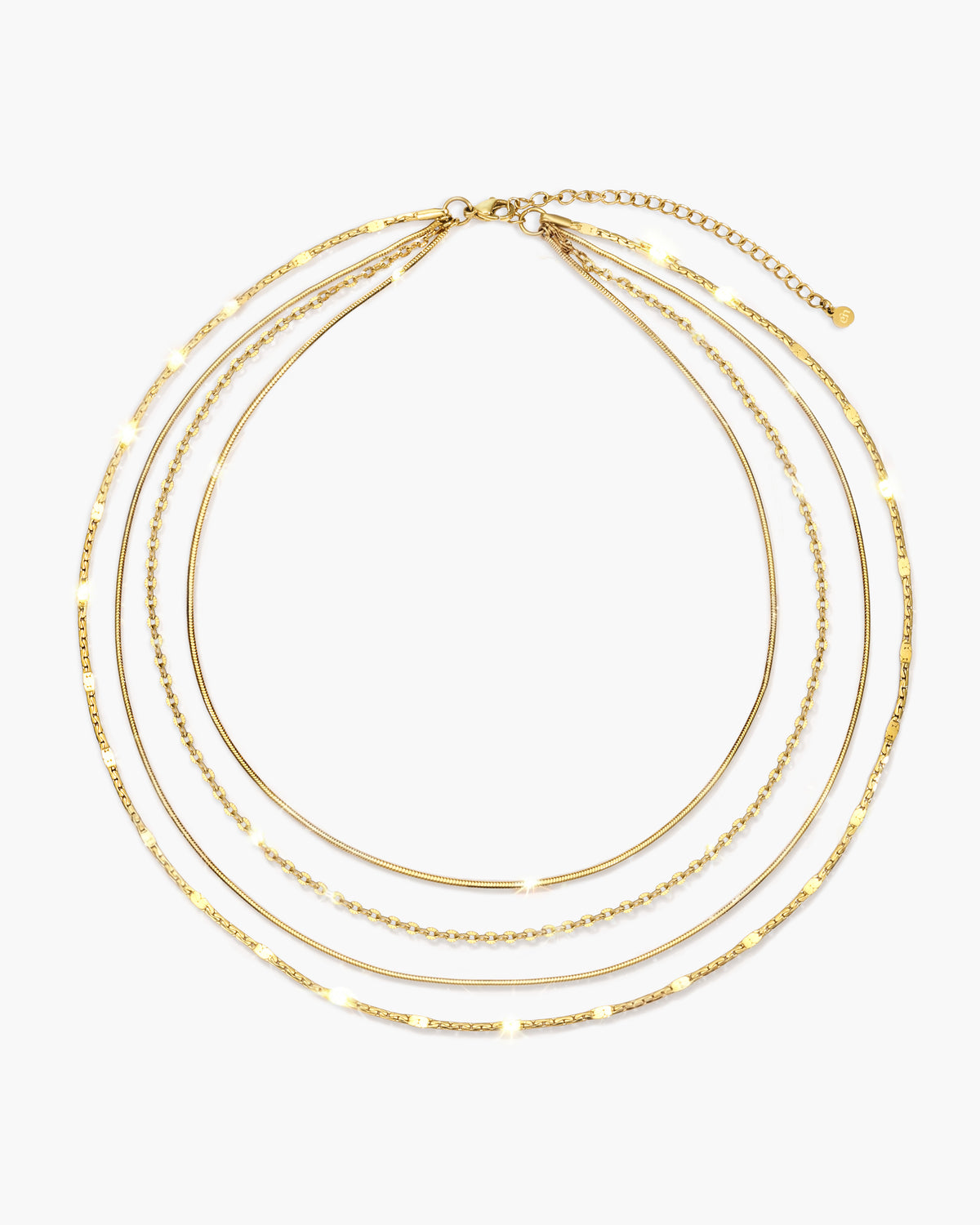 Isla Multi Layer Chain Necklace in Gold - en route jewelry