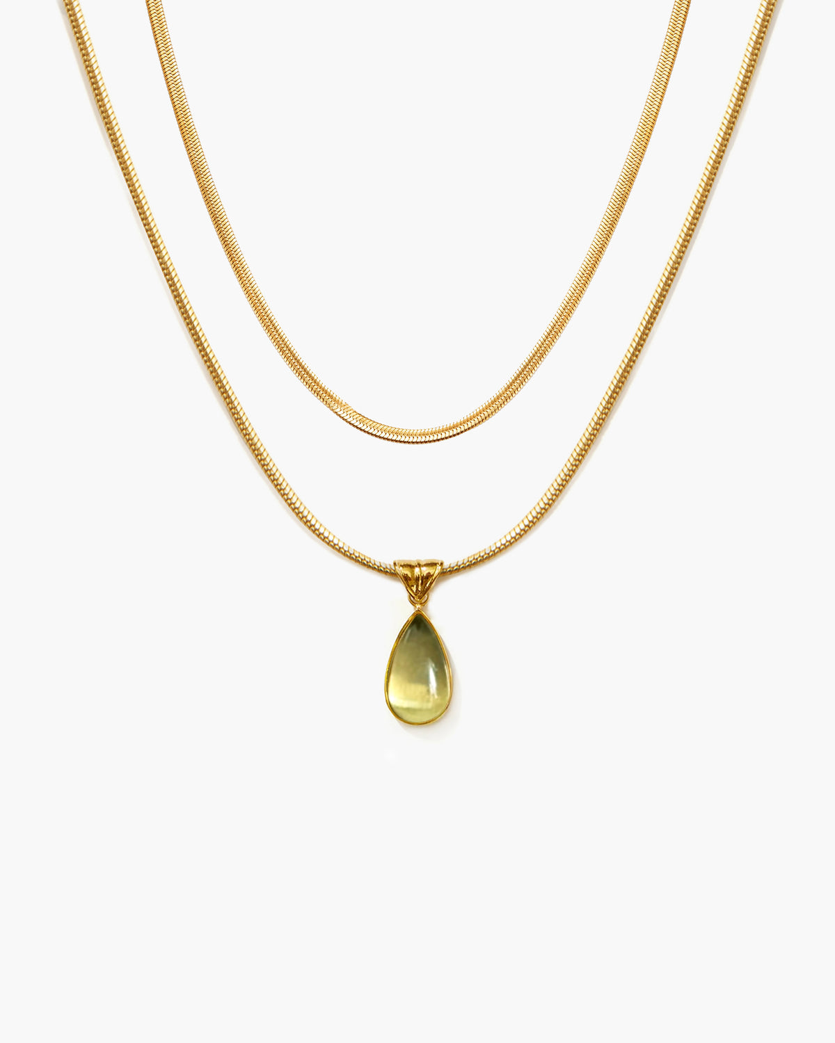 Waterdrop Necklace Set in Silver - En Route Jewelry