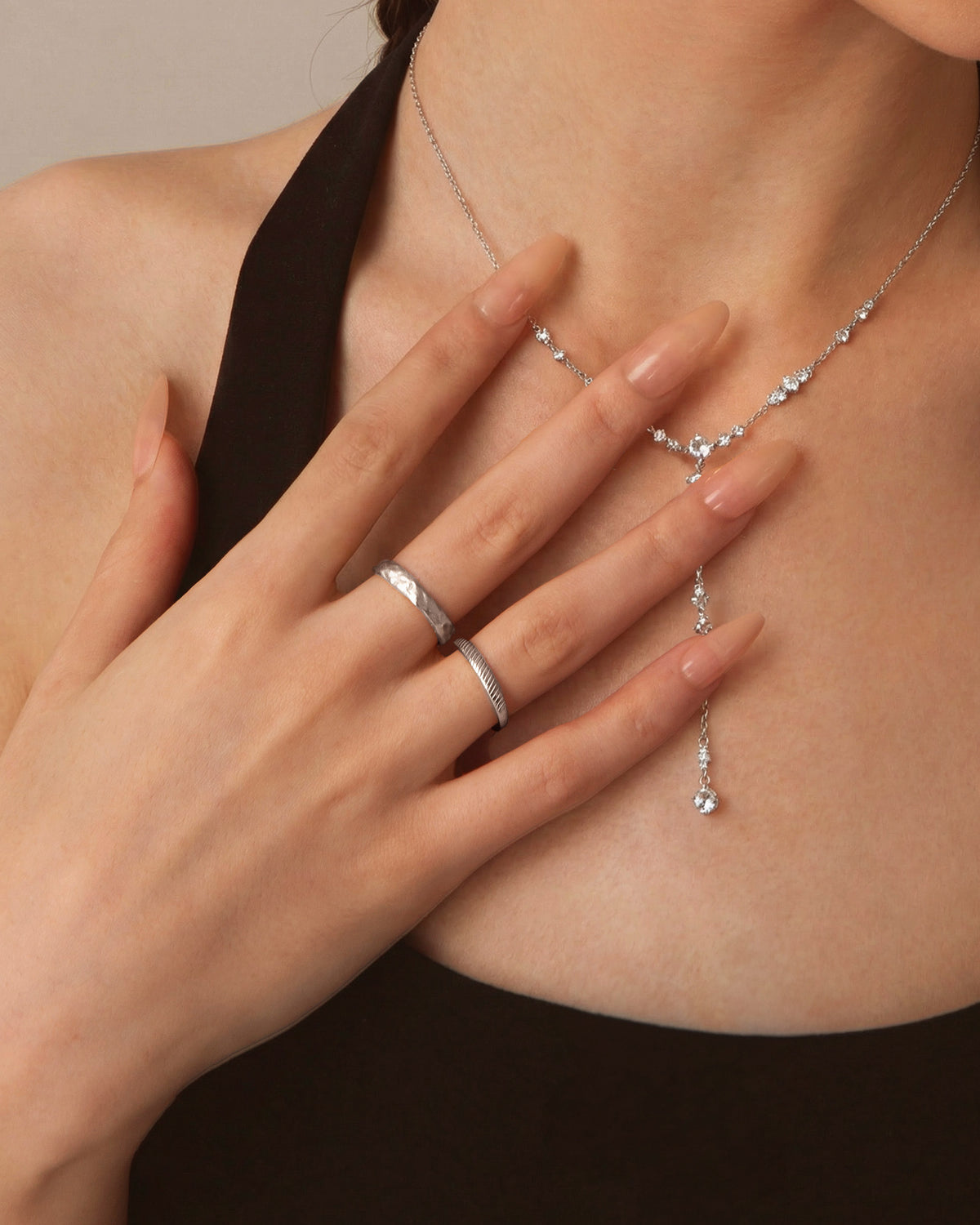 Anello in Twill Argento