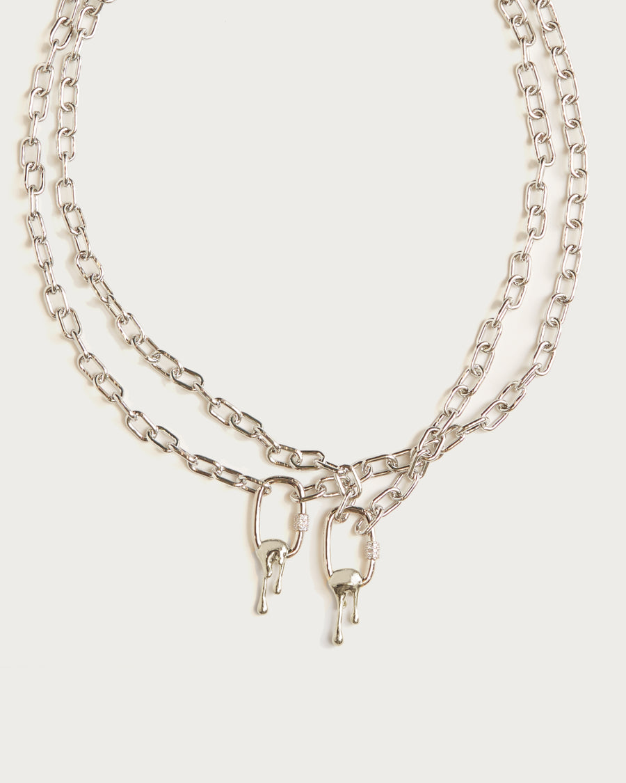 Silver Melted Memories Collier Set
