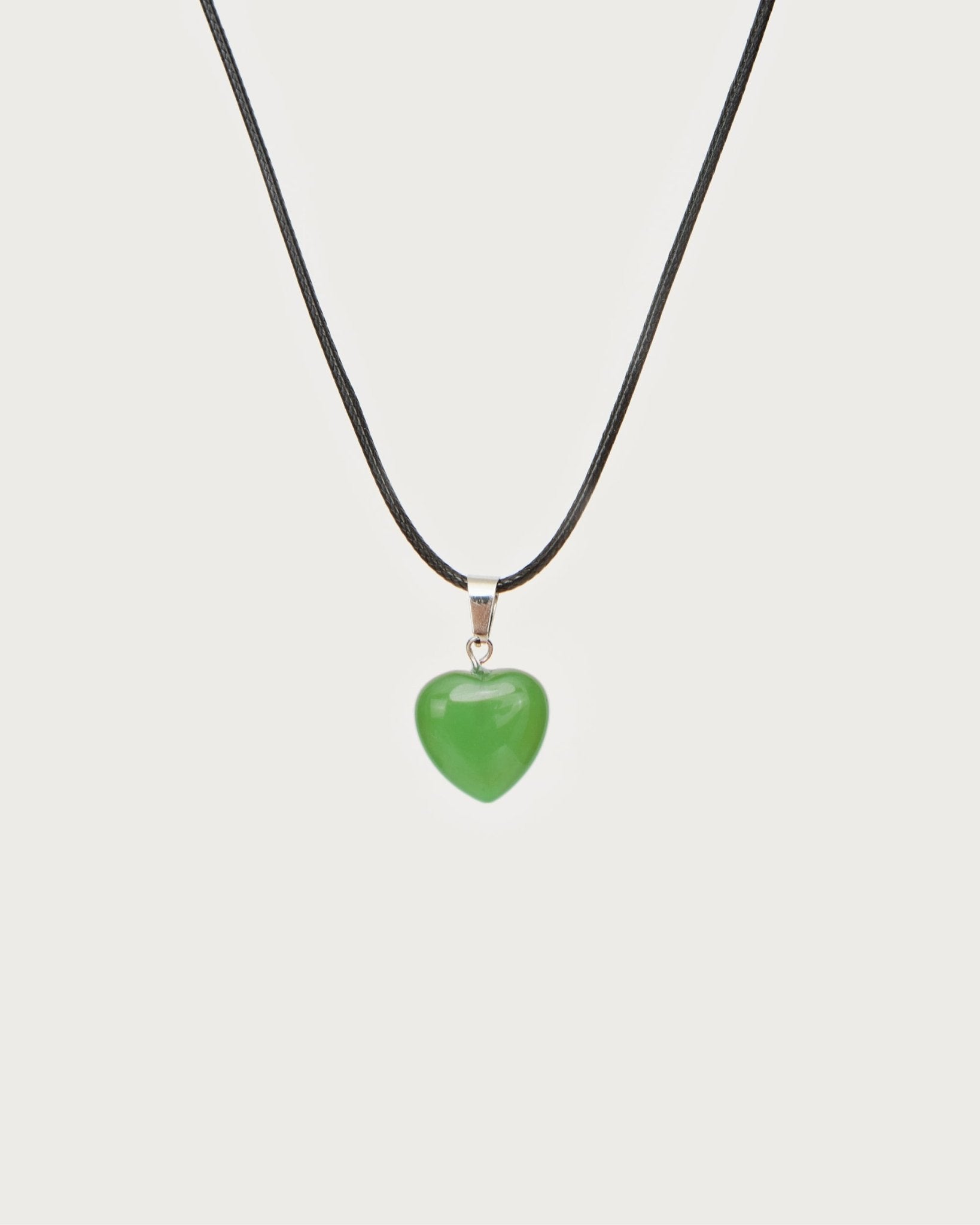 Aventurine Heart Cord Necklace