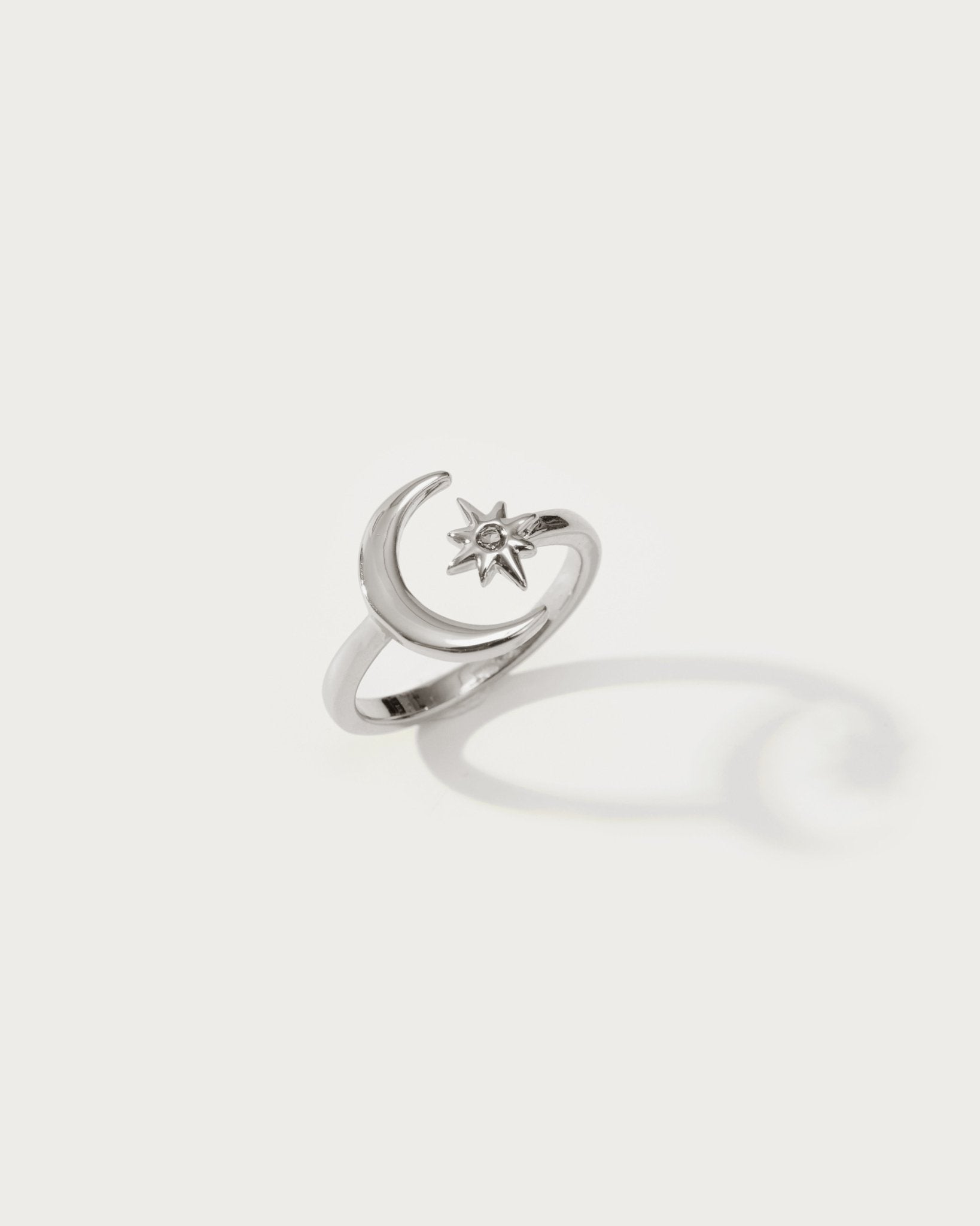 Star & Moon Ring in Silver