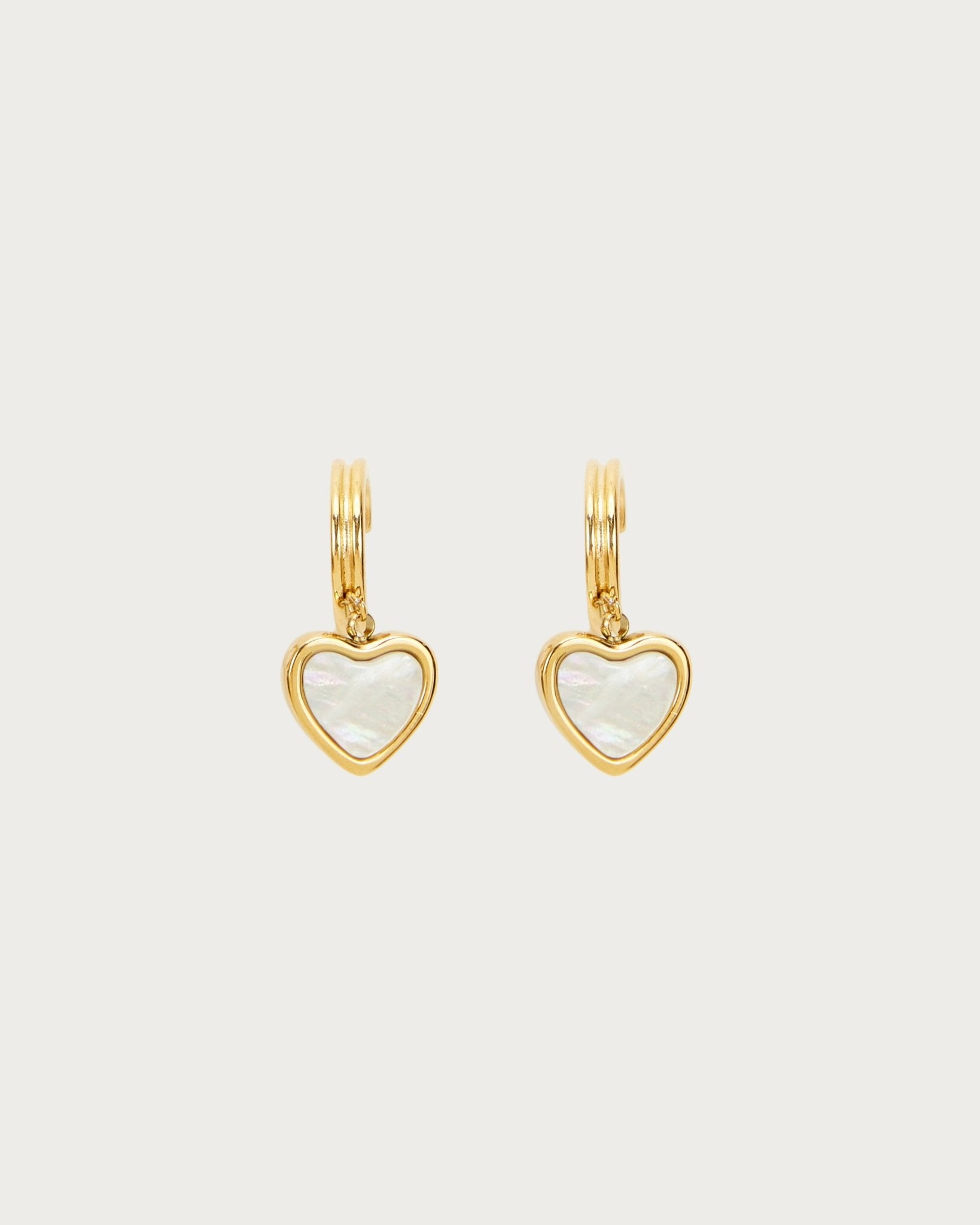 Pearlescent Heart Earrings | En Route Jewelry