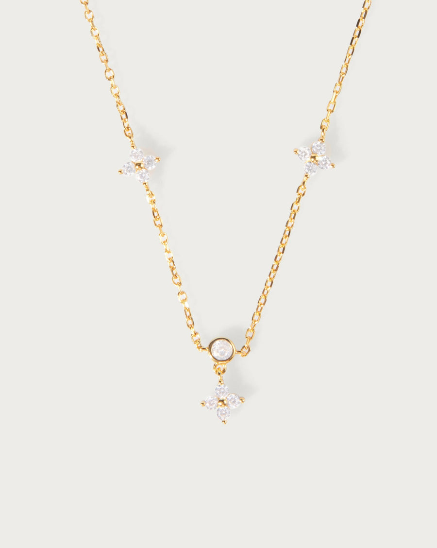 Lucky Clover Collier in Gold