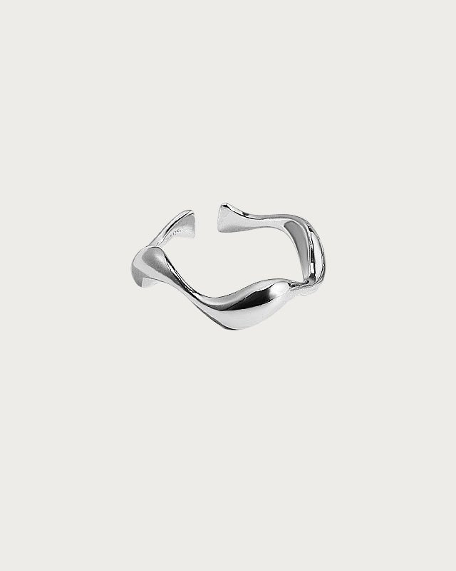Wave Bague in Silver