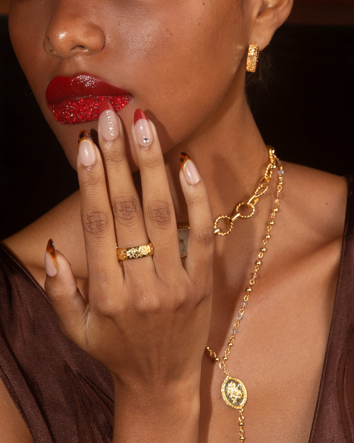 Serenade of Orchid Ring & Earrings Set - En Route Jewelry
