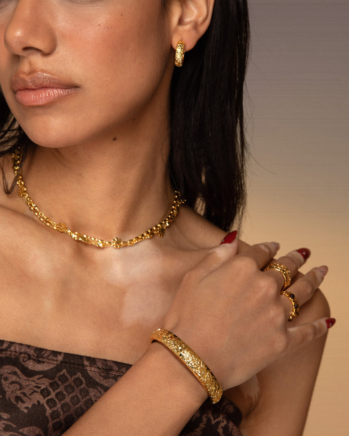 Serenade of Orchid Earrings & Bangle Set - En Route Jewelry
