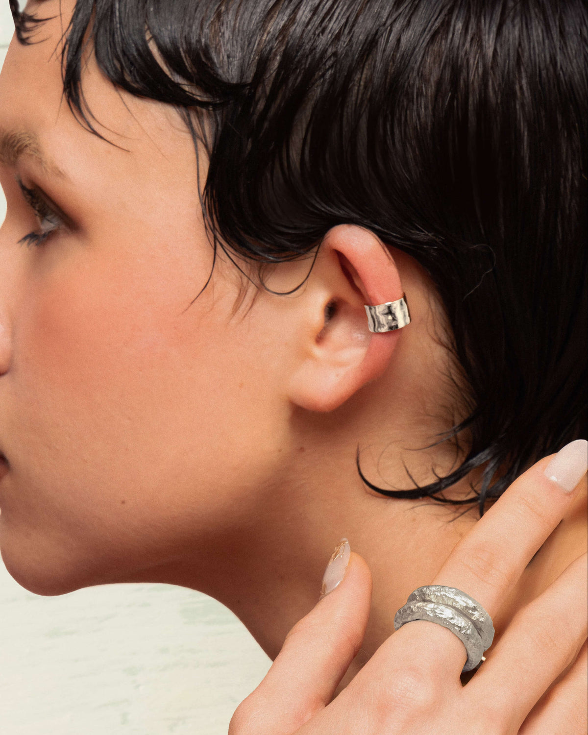 Juno Ohrmanschette in Silber