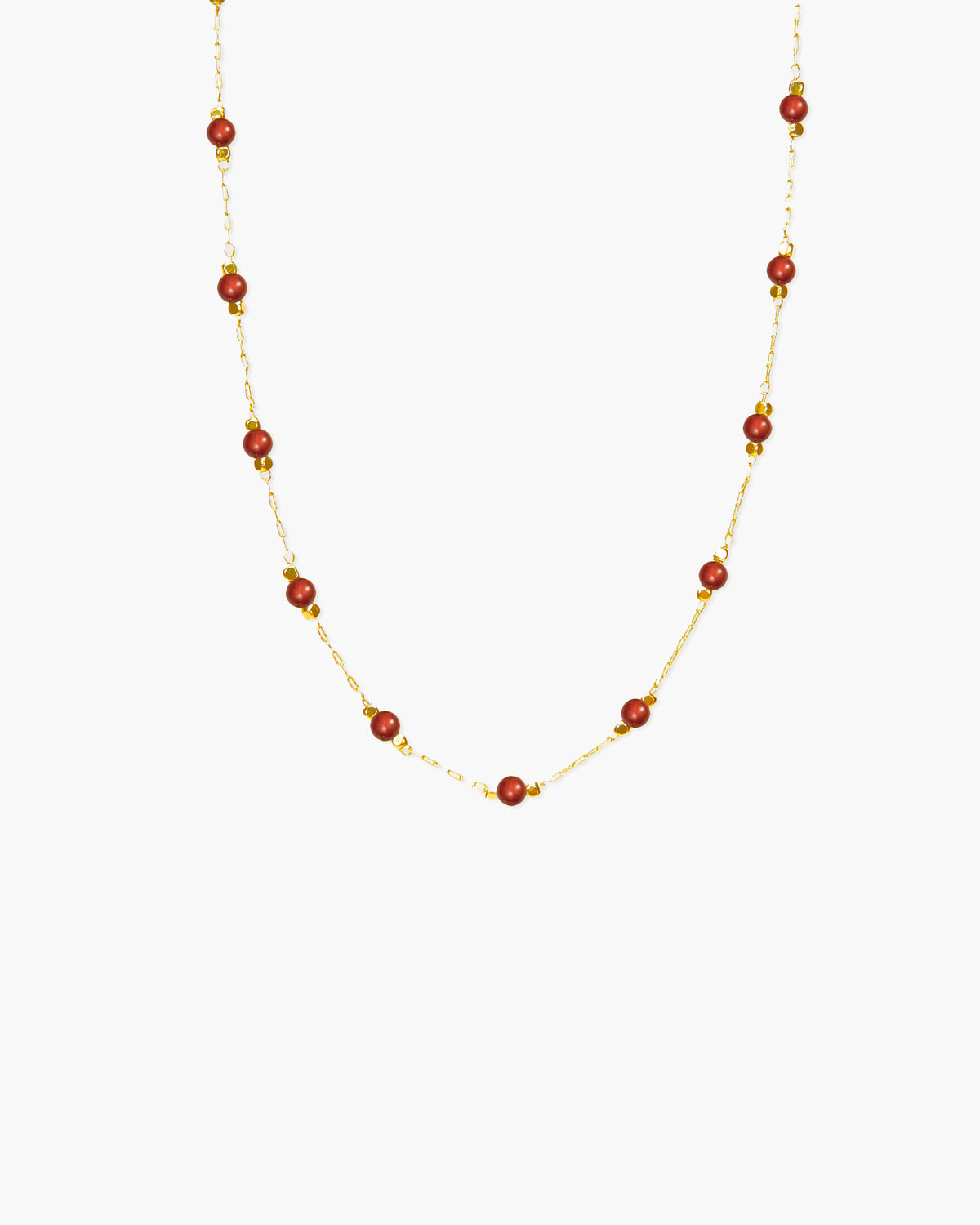 Collana rossa con perline