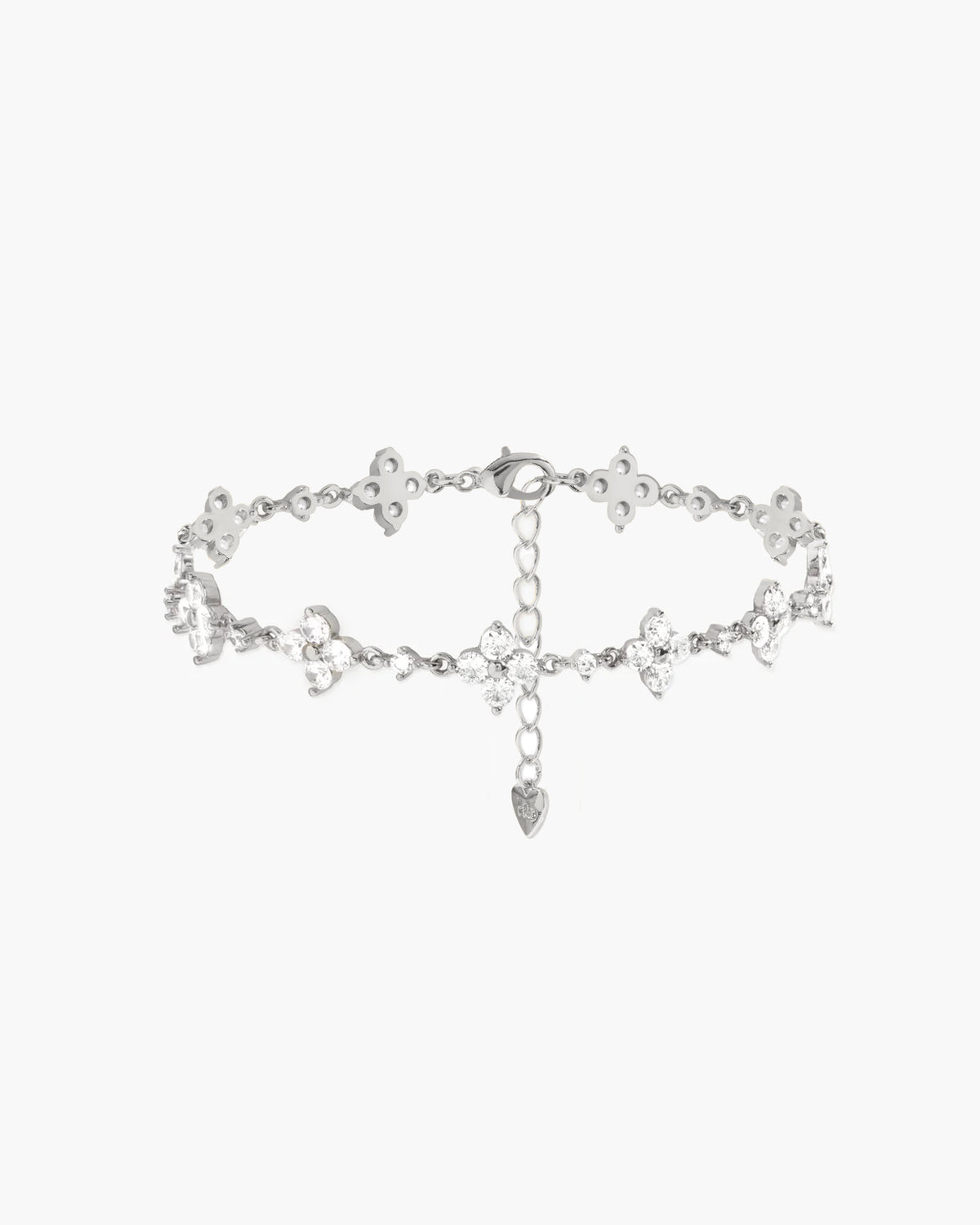 Sparkle Clover Bracelet in Silver