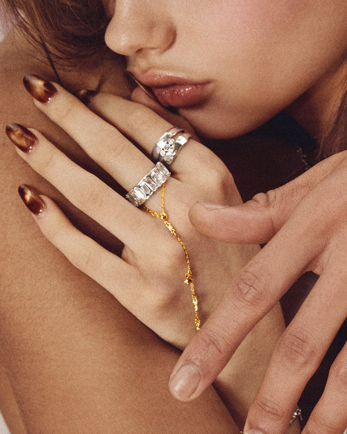 Silver Strass Me in Ring