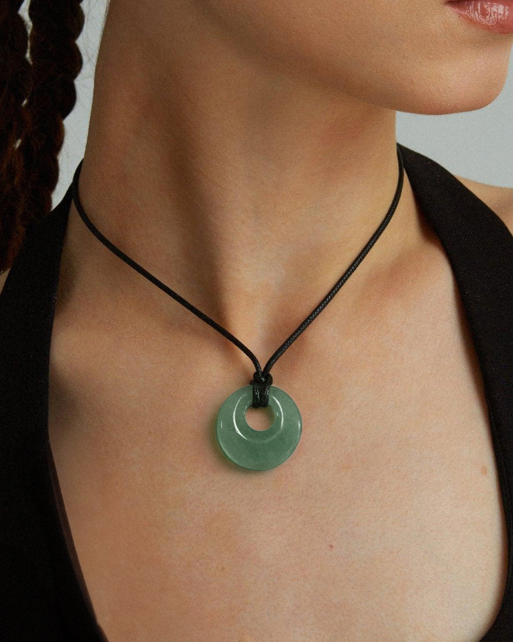 Green Aventurine Cord Necklace - En Route Jewelry