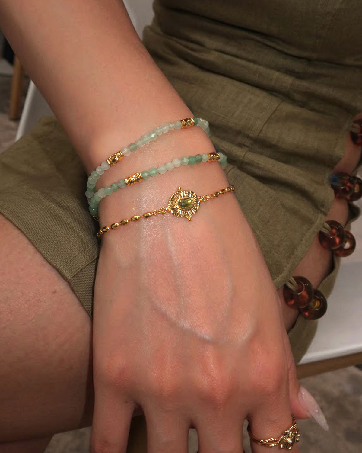Greenfrost Beaded Bracelet - en route jewelry