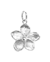 Textured Floral Pendant in Silver - Silver