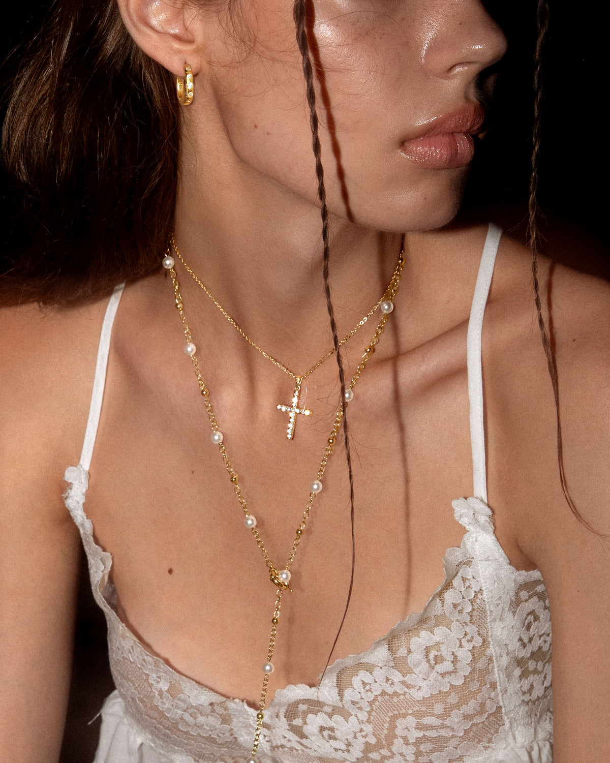Pavé Cross Necklace