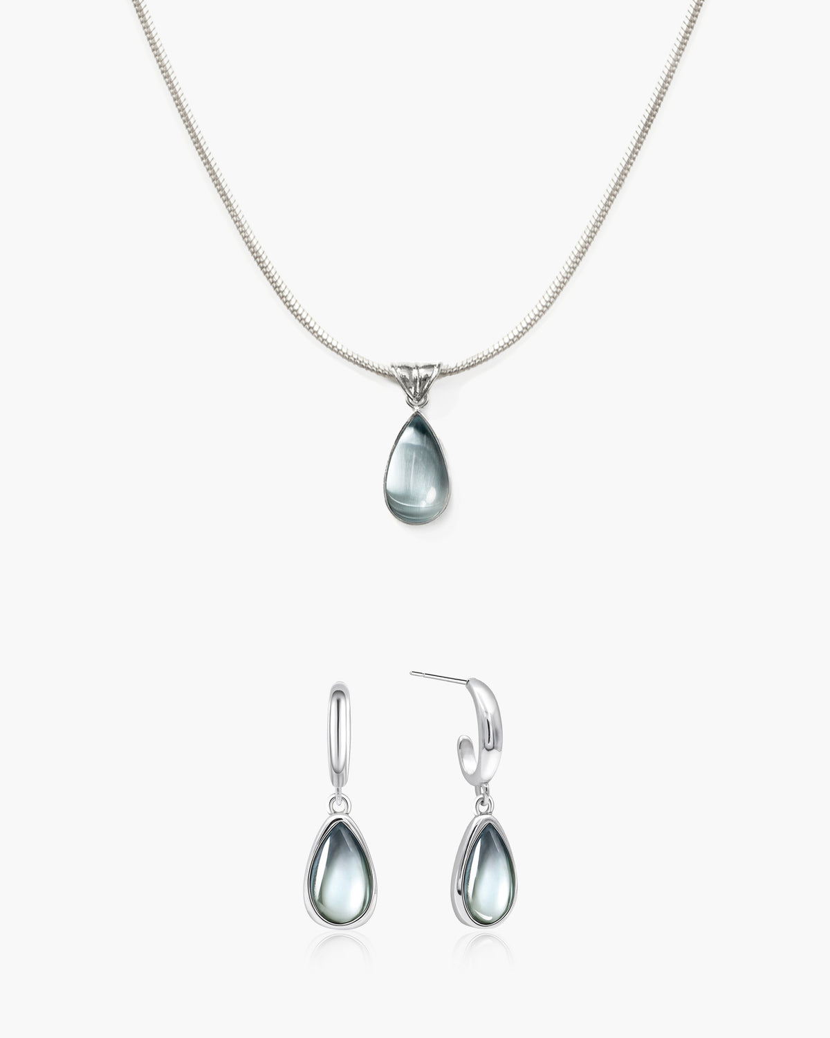 Waterdrop Necklace in Marine Blue - en route jewelry