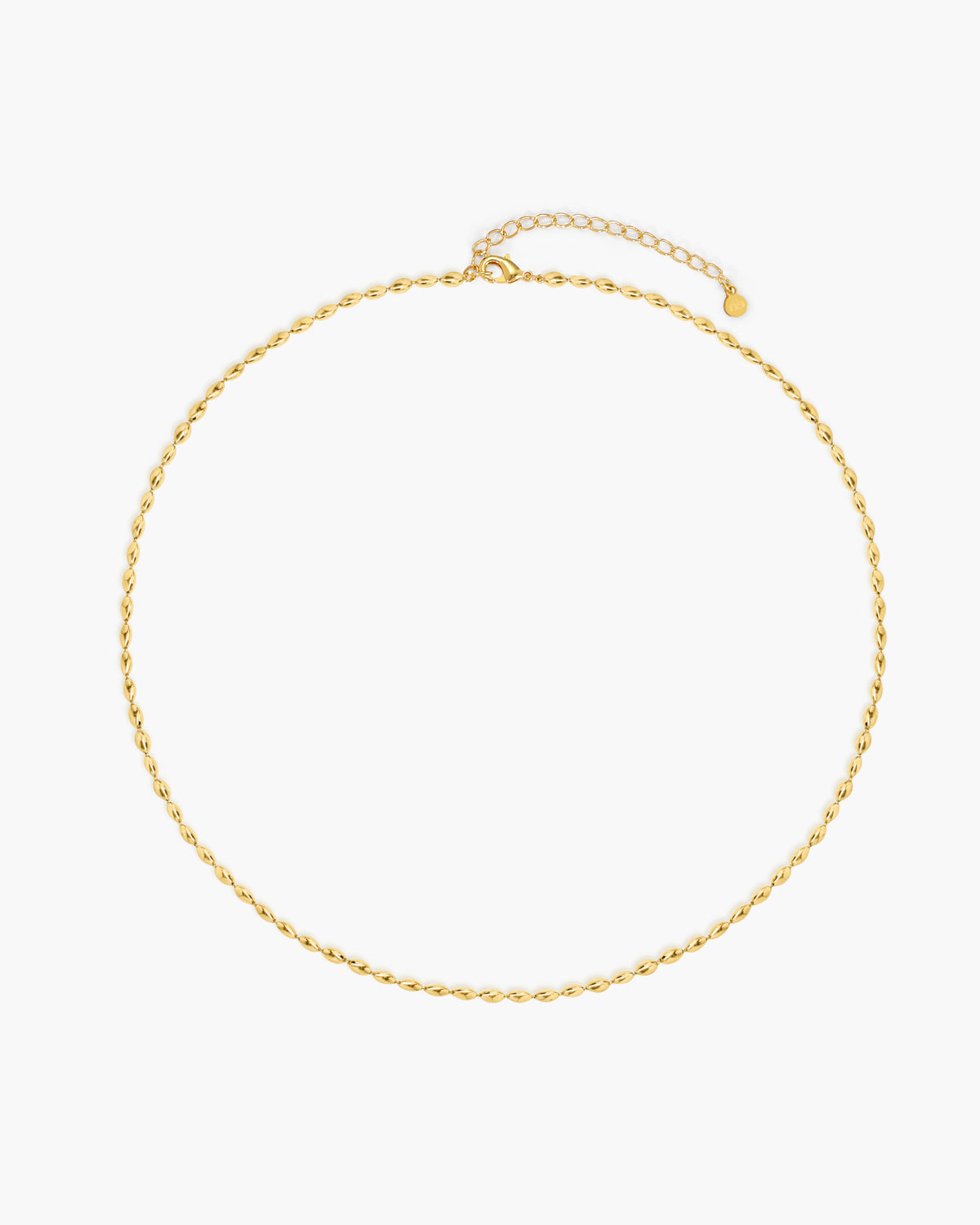 Collar de mini cuentas metálicas en oro
