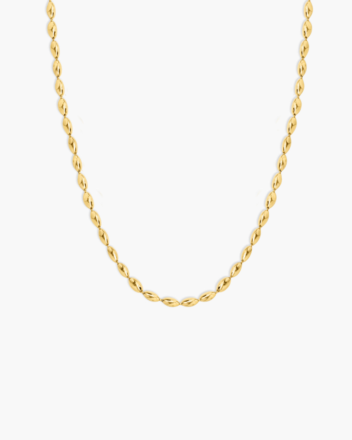 Collar de mini cuentas metálicas en oro