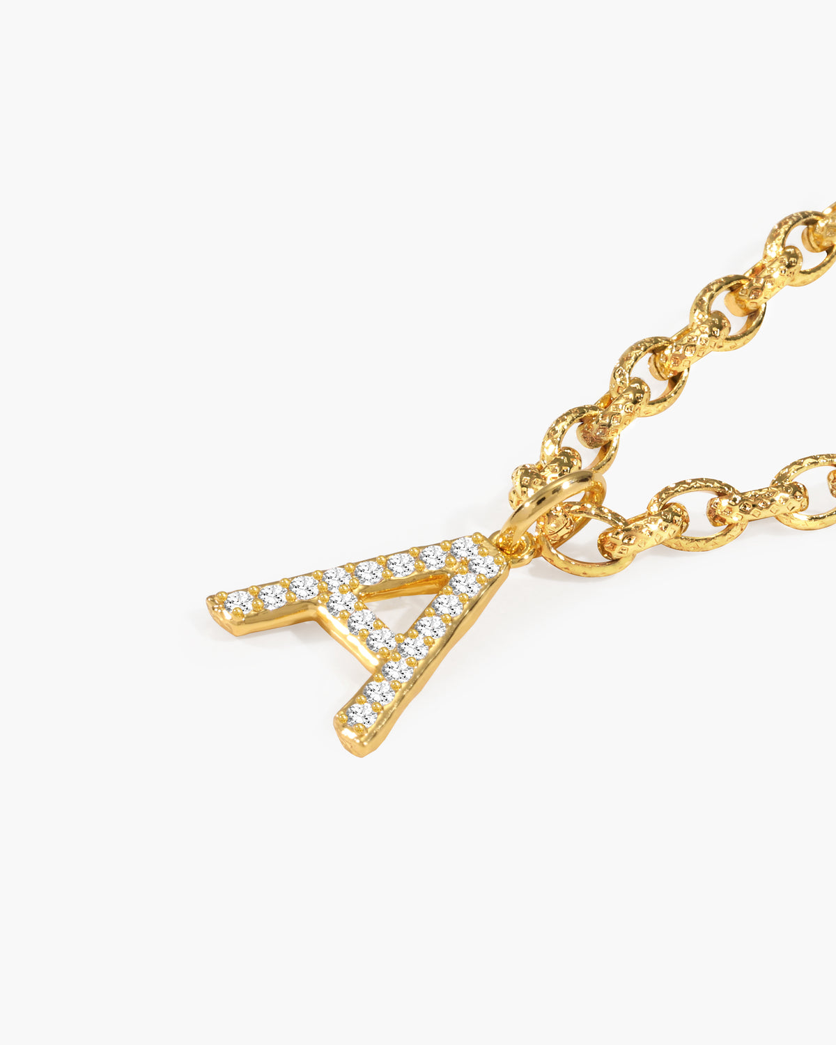 Pavé Initial Chain Necklace - en route jewelry