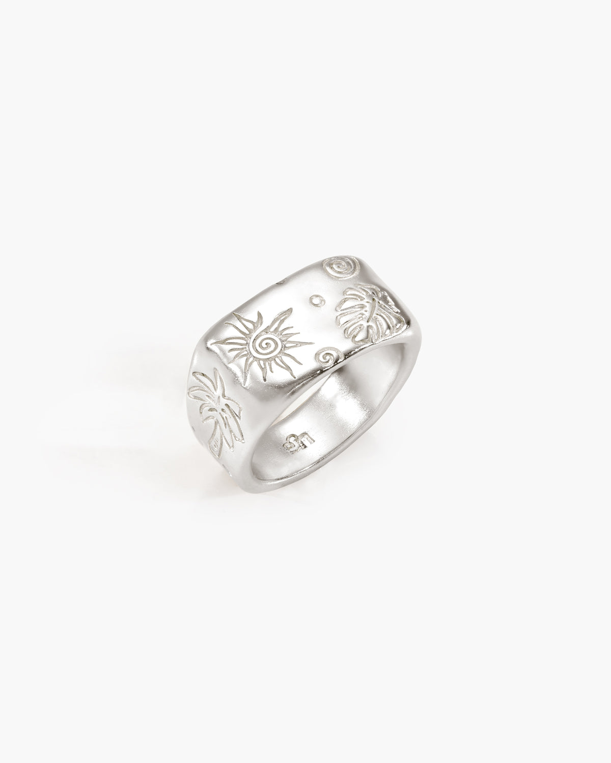 Palma Signet Ring in Silver