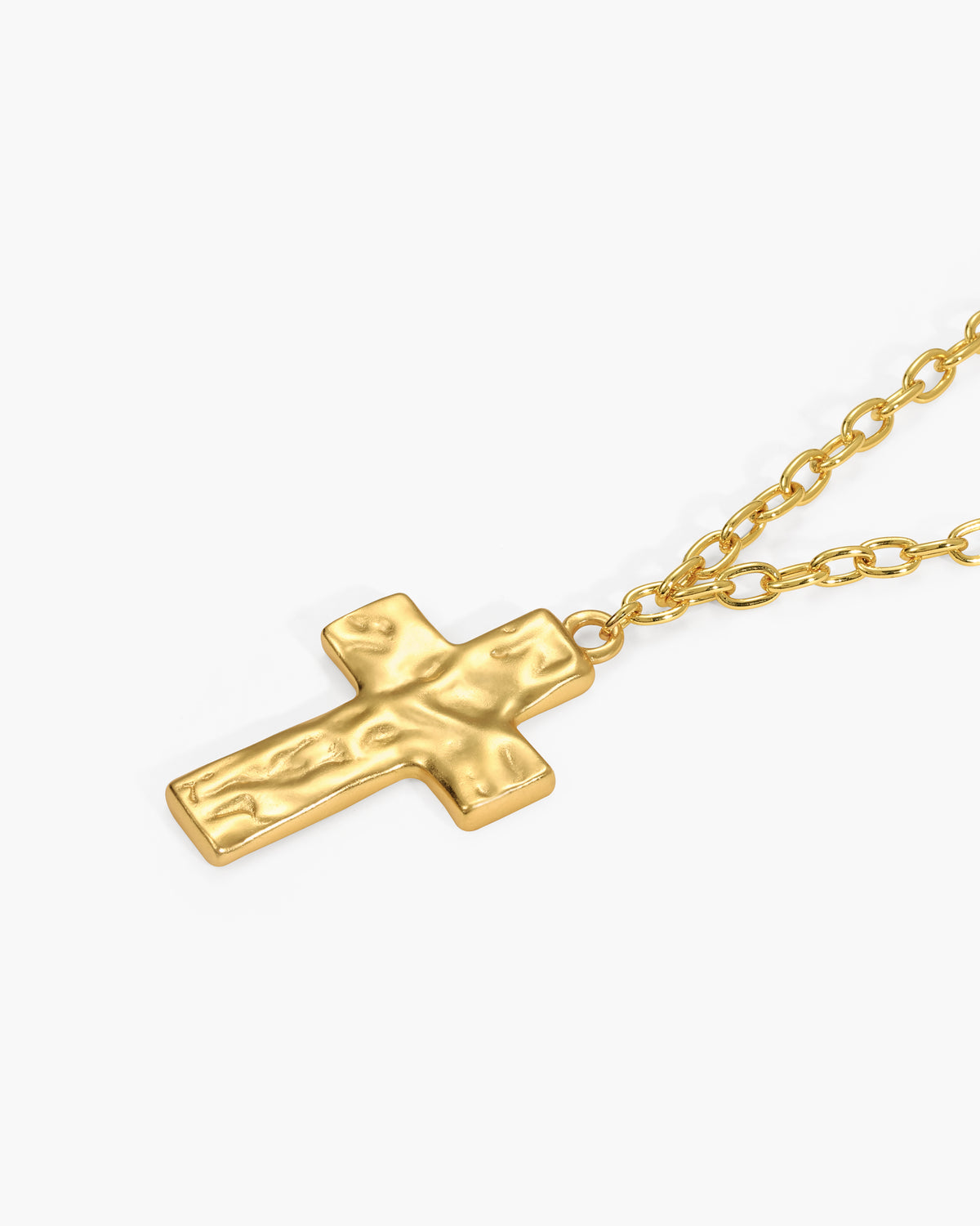 Collana con croce iconica in oro