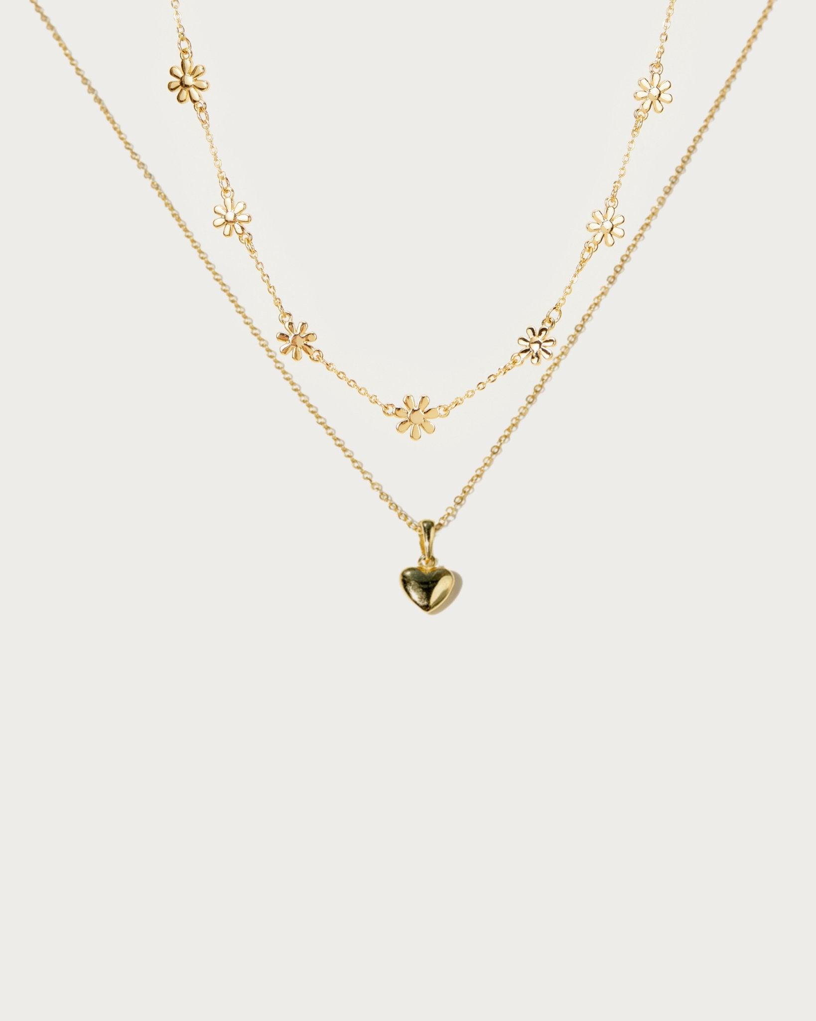 Daisy And Heart Collier Stack Set