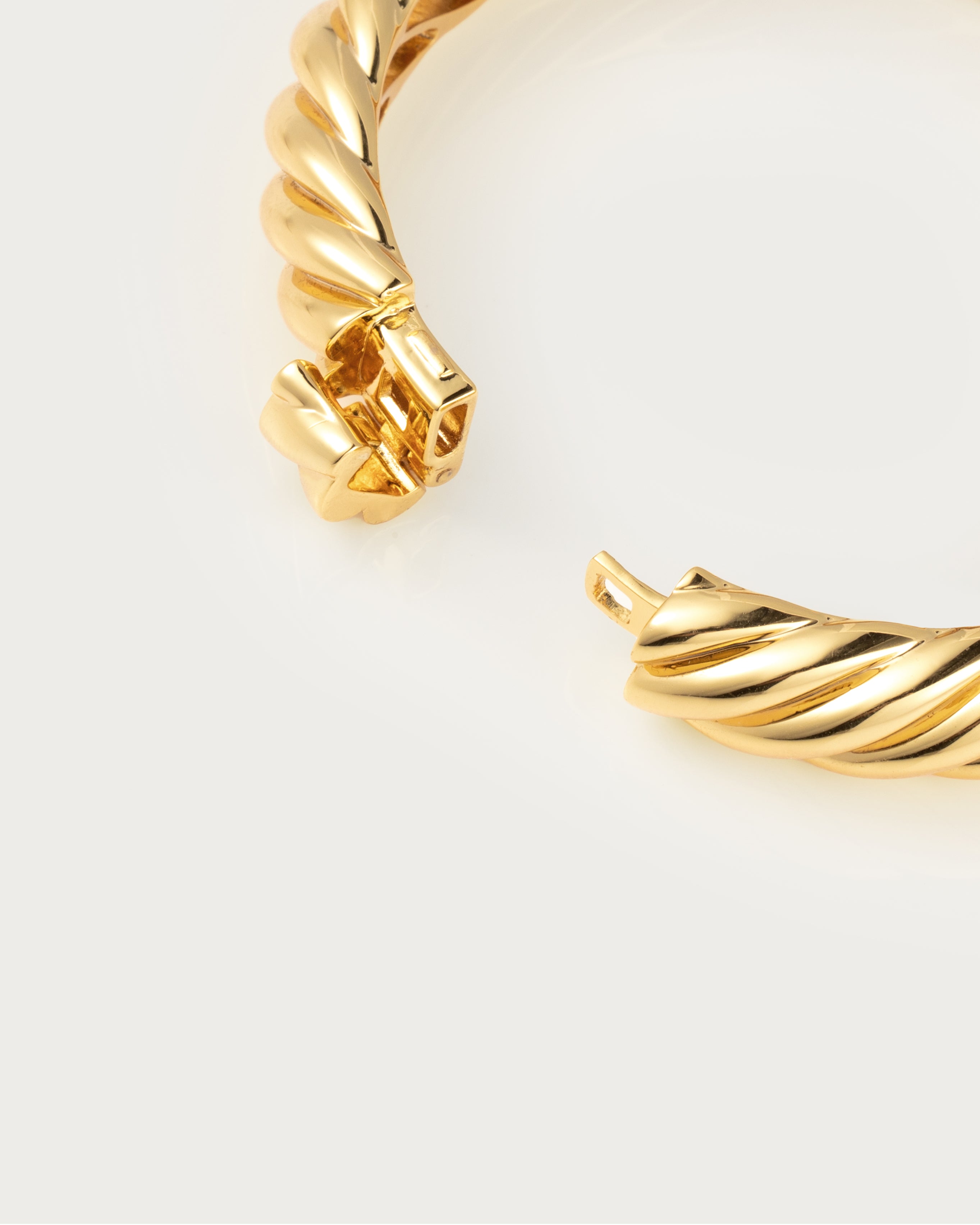 Gold Chunky Braided Bangle