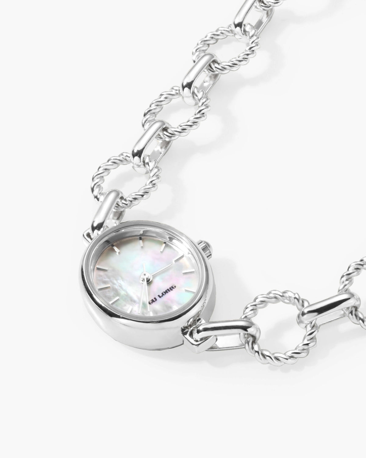 Choker de hora dorada en plata