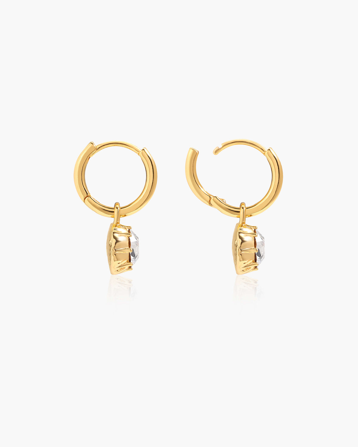 Gruzińskie kolczyki koła z możliwością odpięcia w kolorze złotym