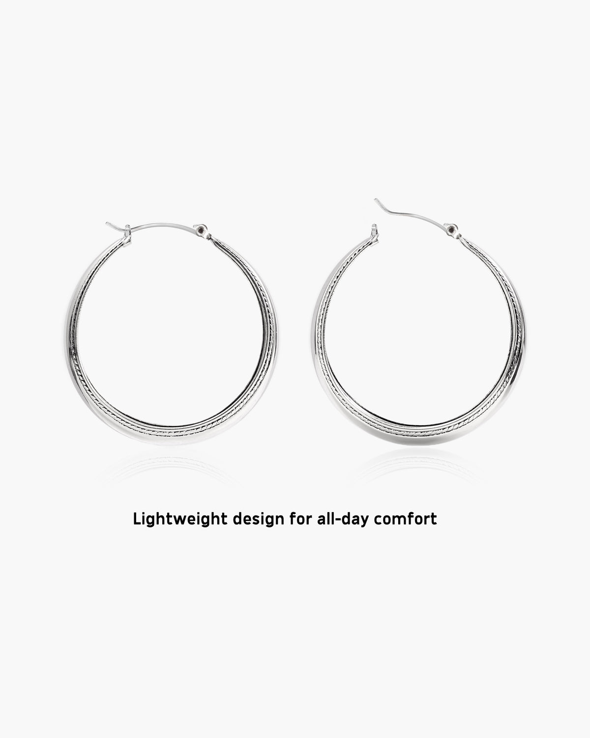 Duże kolczyki koła Orin w srebrze