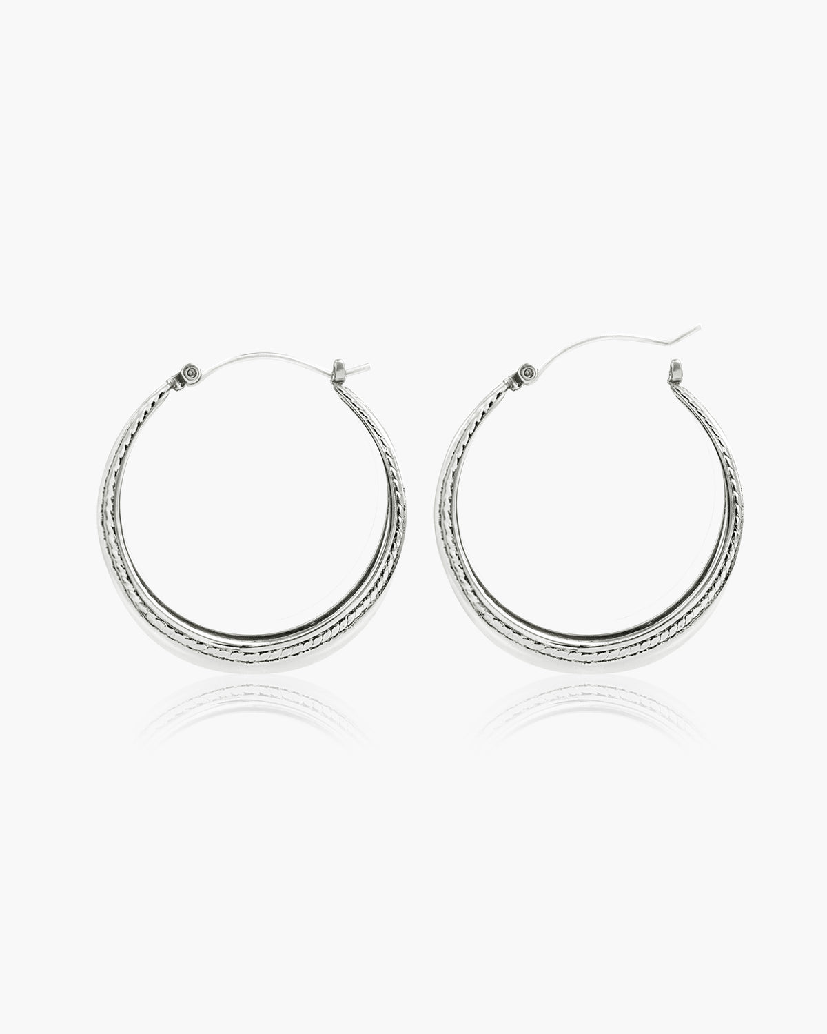 Orin Medium Hoop Earrings in Silver