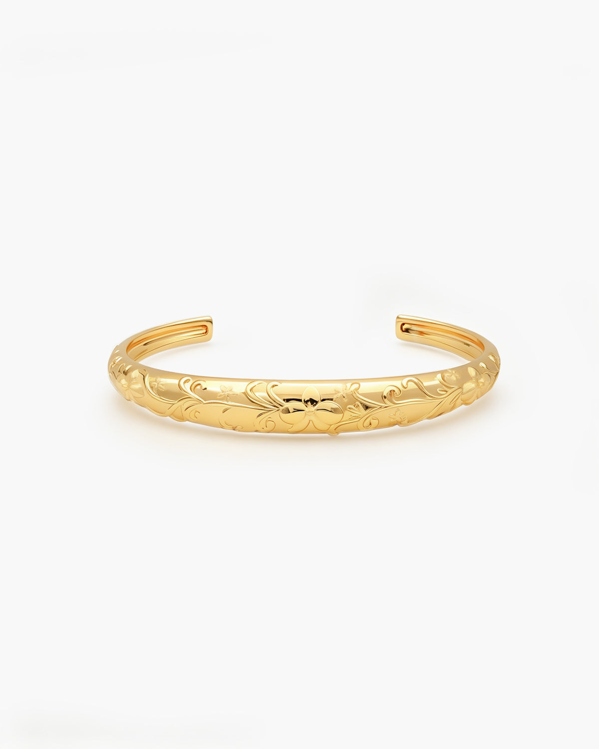 Serenade of Orchid Dome Bangle in Gold
