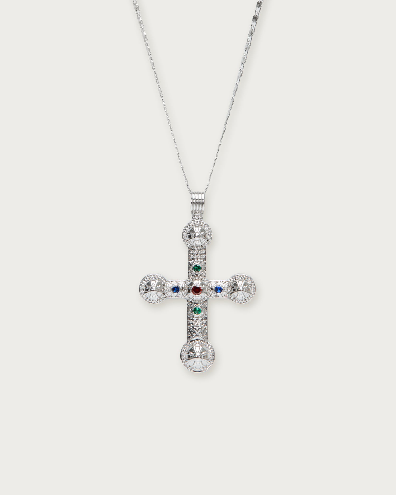 Kette in Silber XL Cross