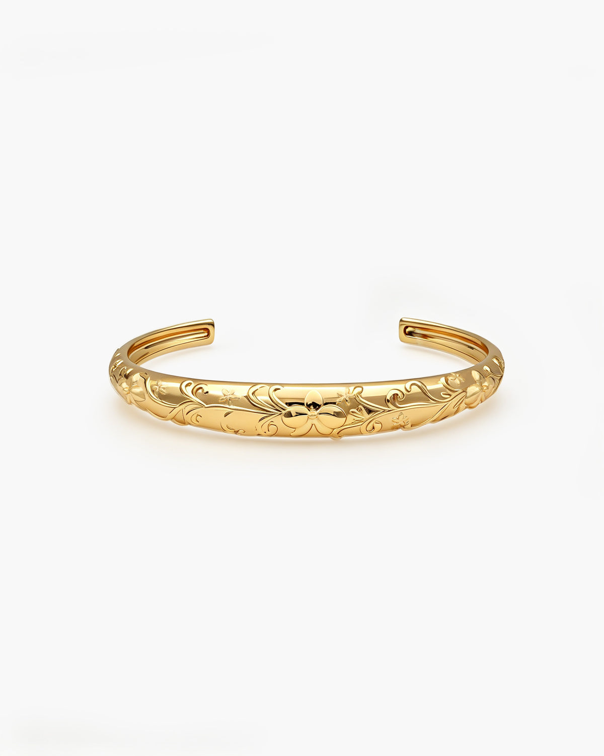 Serenade of Orchid Dome Bangle in Silver