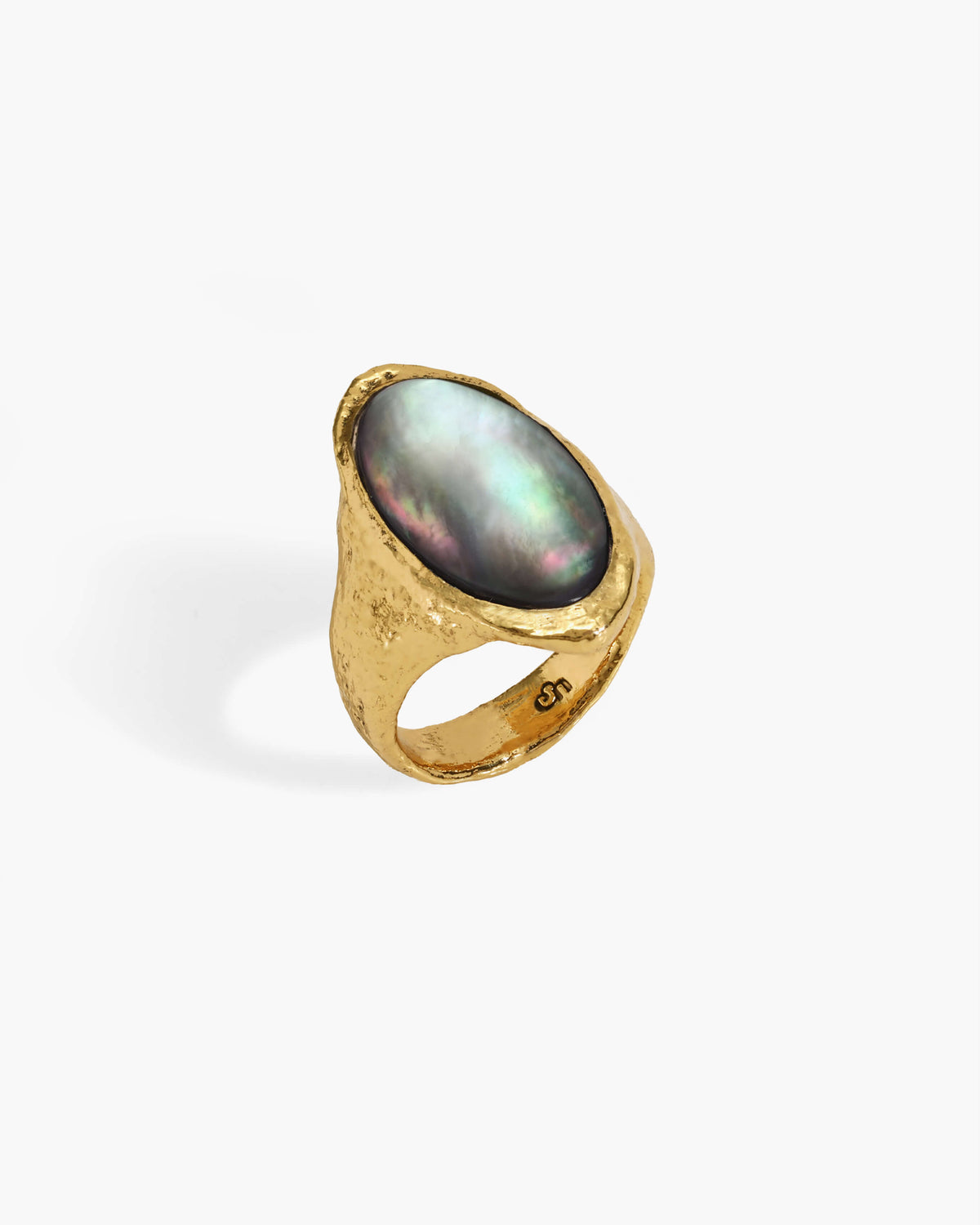 Midnight Oval Shell Ring