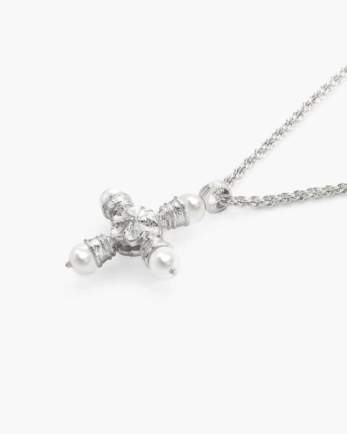 Collana a croce Florence Pearl in argento