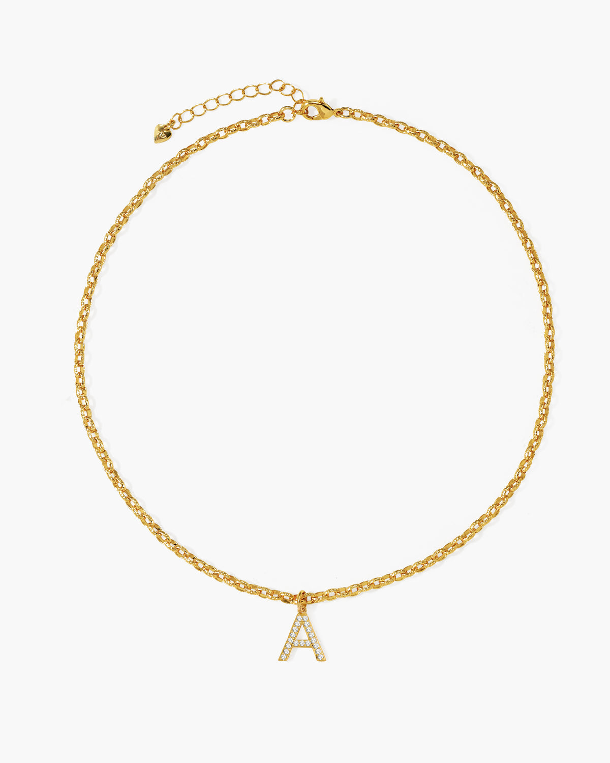Pavé Initial Chain Necklace - en route jewelry