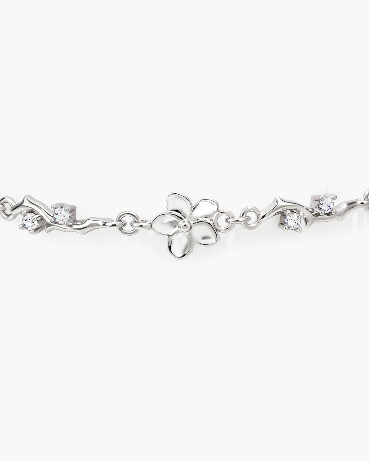 Pulsera floral Ivy en plata