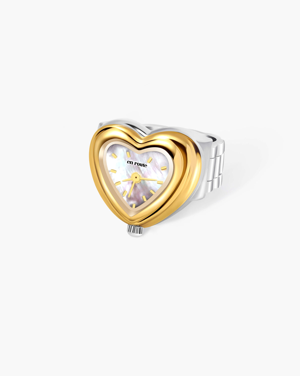 City Heart Watch Ring in Gold