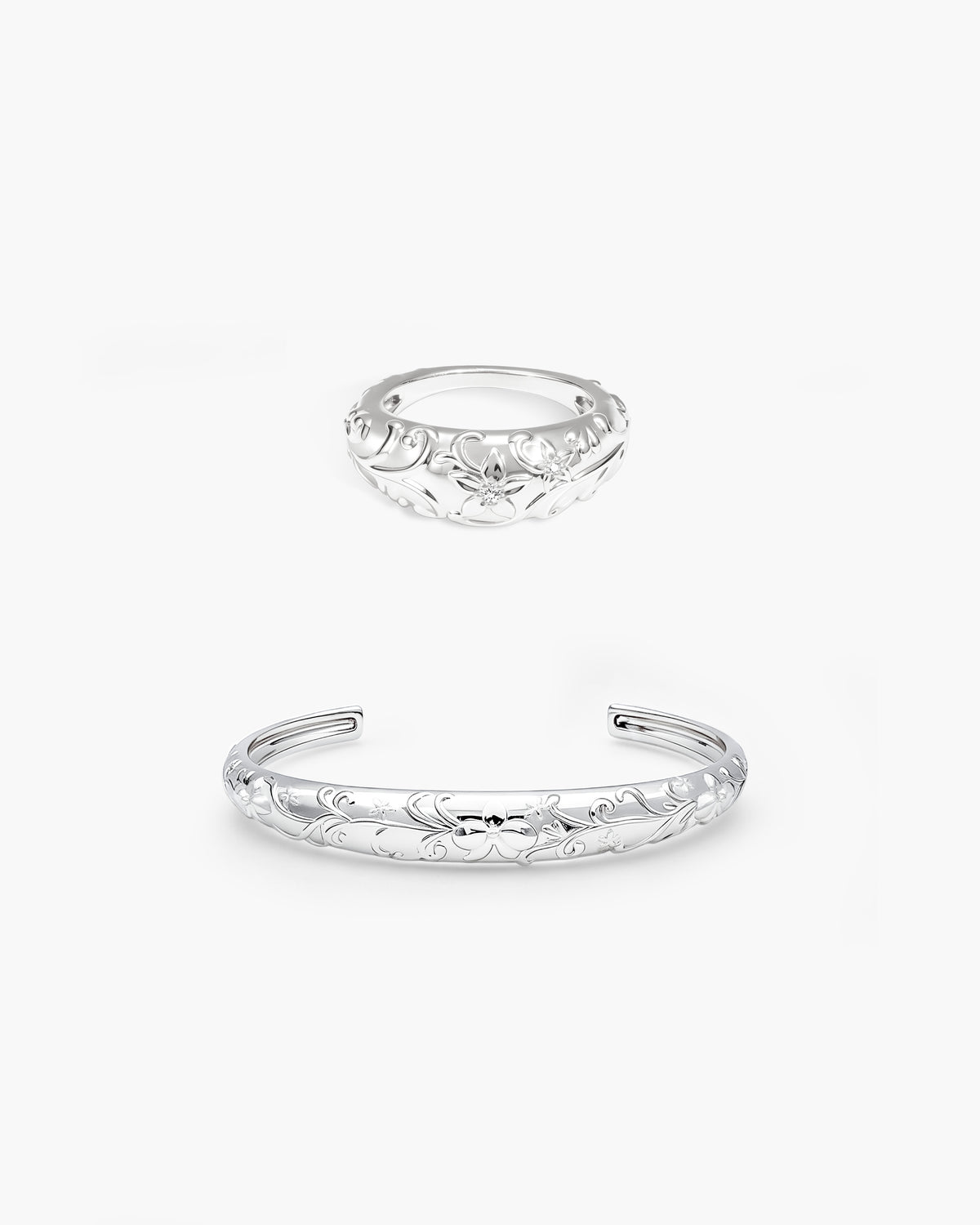 Wild-Lily-Dom-Ring in Silber