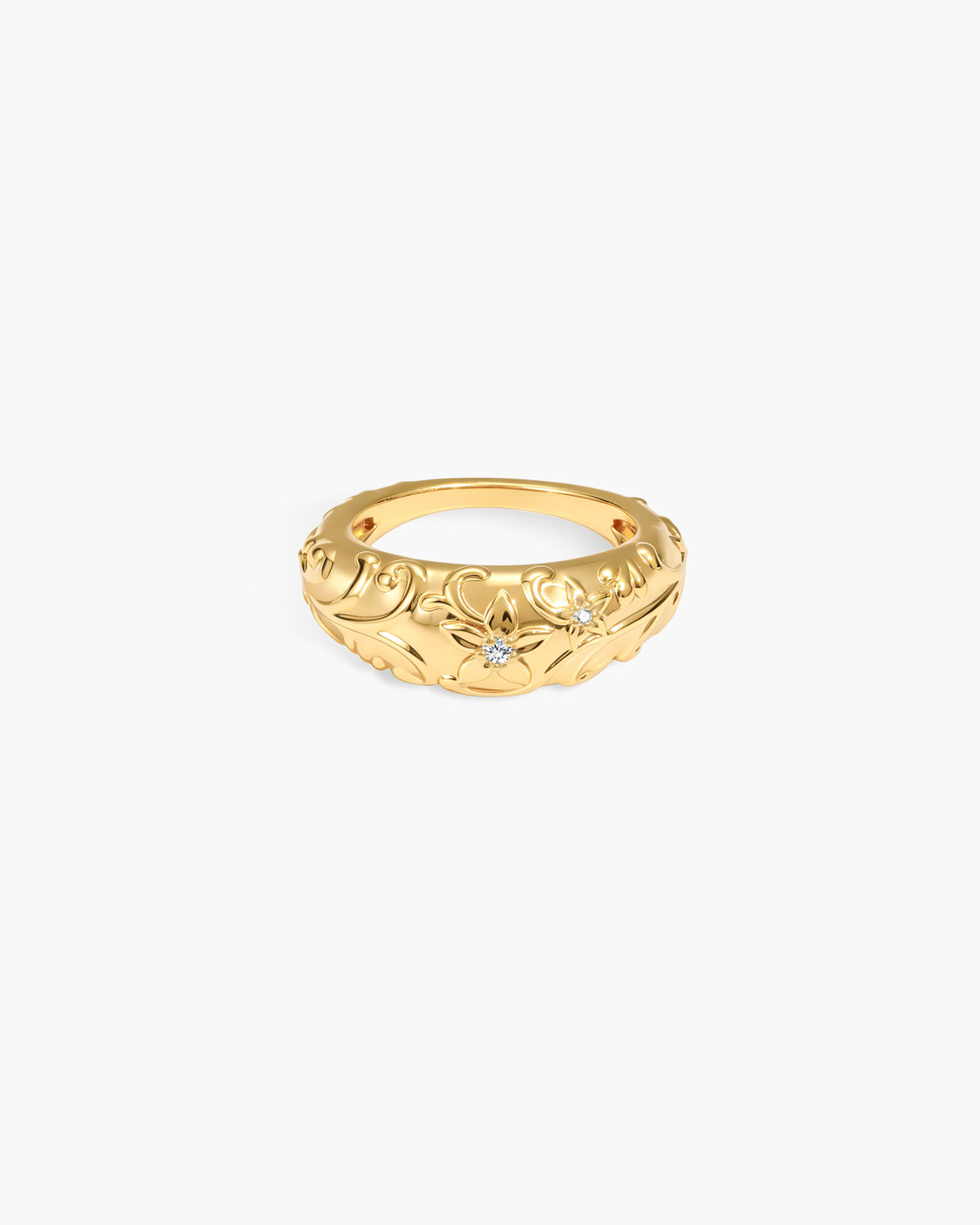 Wild-Lily-Dom-Ring in Silber