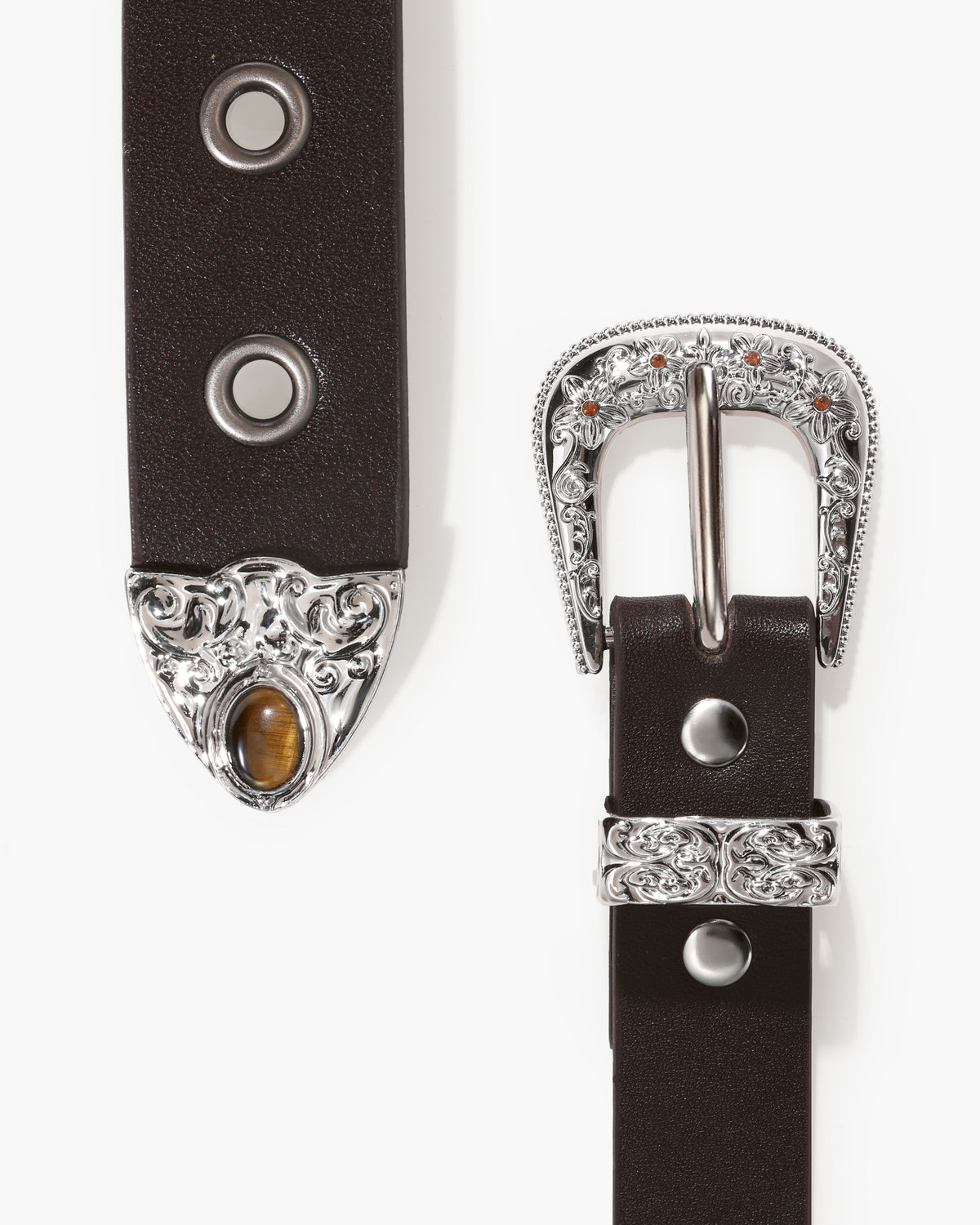 Bind Tiger’s Eye Embellished Buckle Wristband