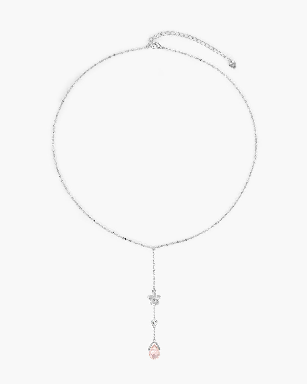 Collana lariat Petal in argento