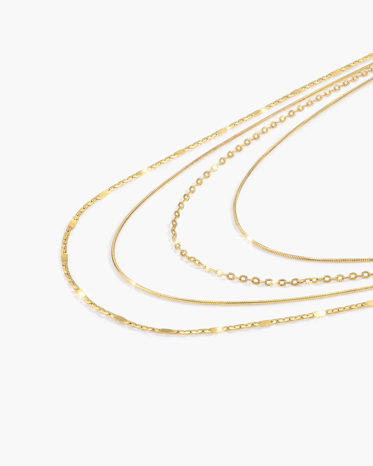Isla Multi Layer Chain Necklace in Gold - en route jewelry