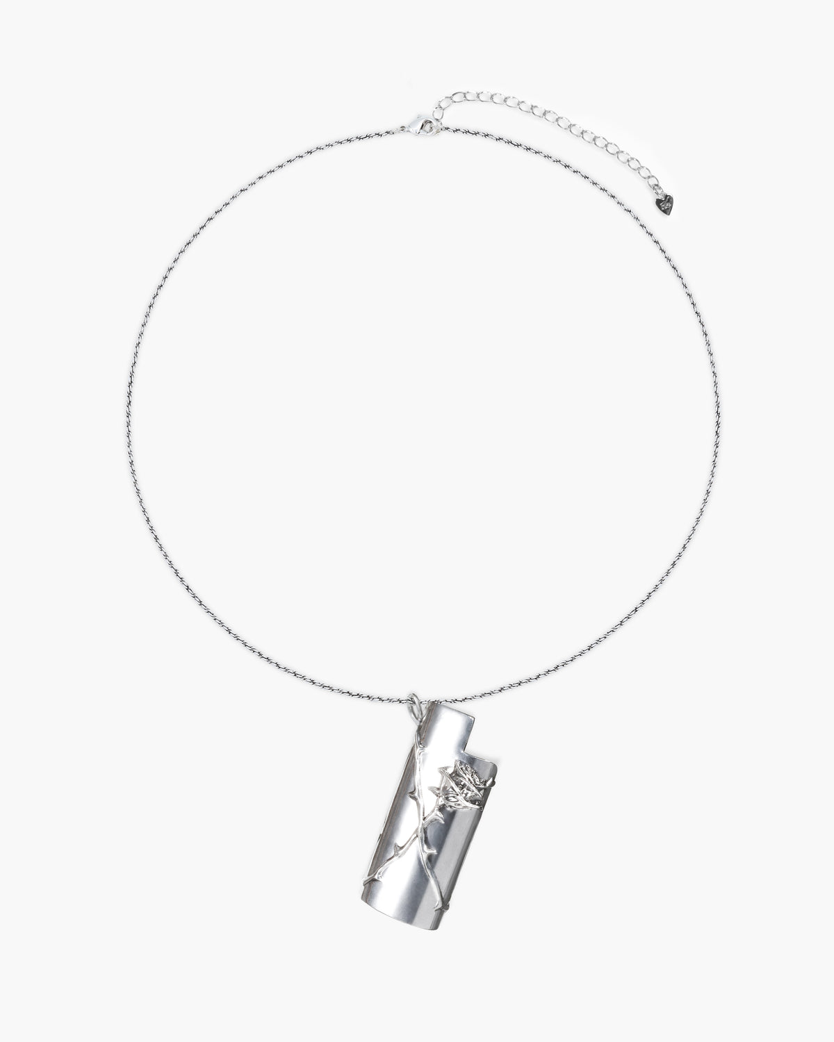 Wild Rose Lighter Case Pendant Necklace