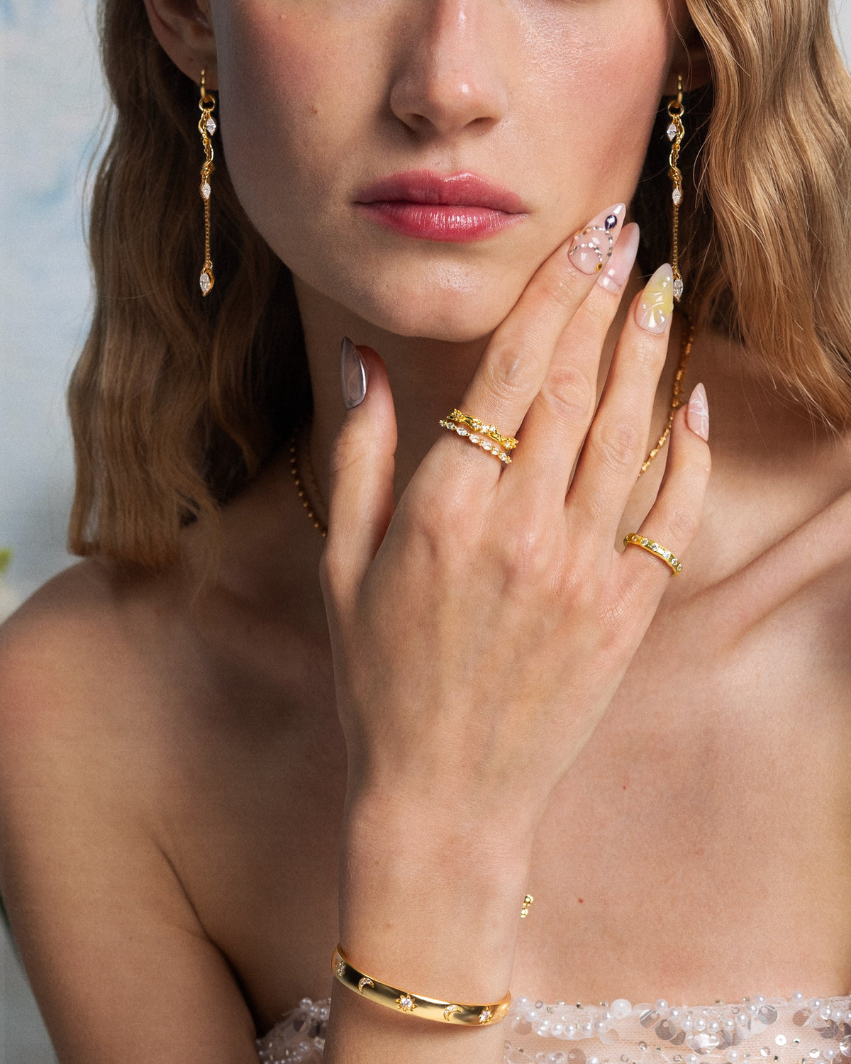 Aria Vine Drop Earrings & Moonlit Ivy Ring Set - En Route Jewelry