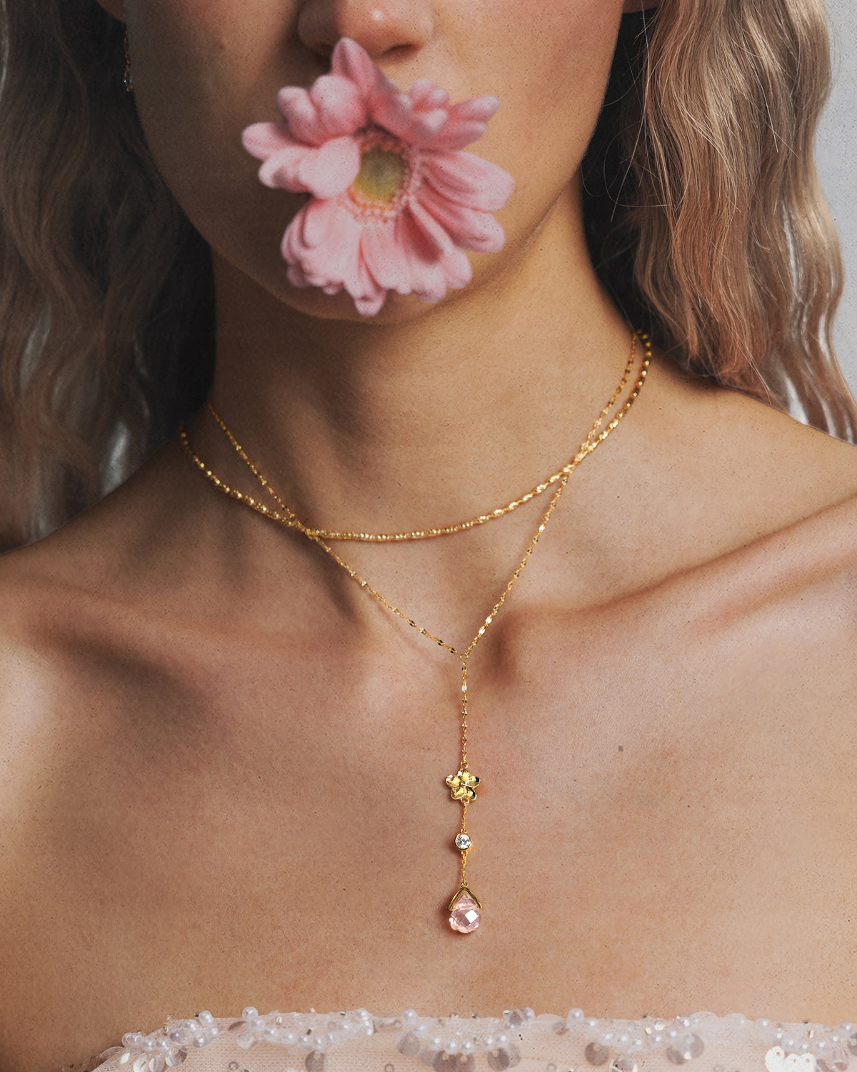 Petal Lariat Necklace