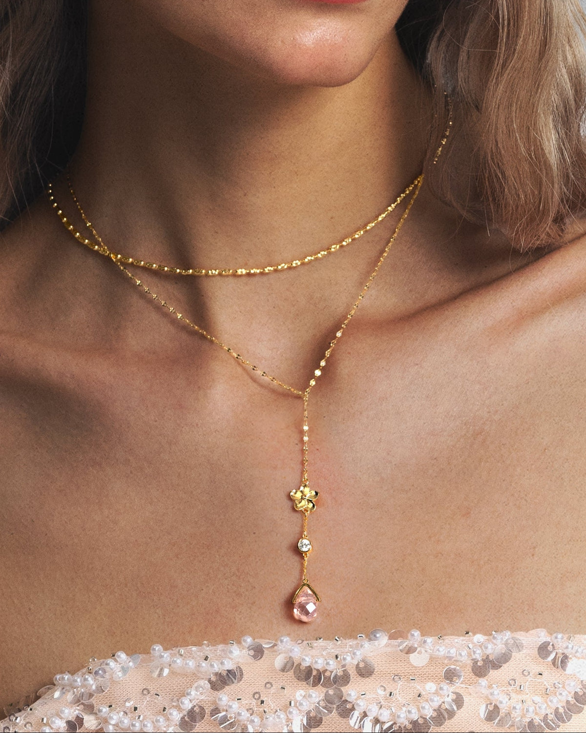 Petal Lariat Necklace